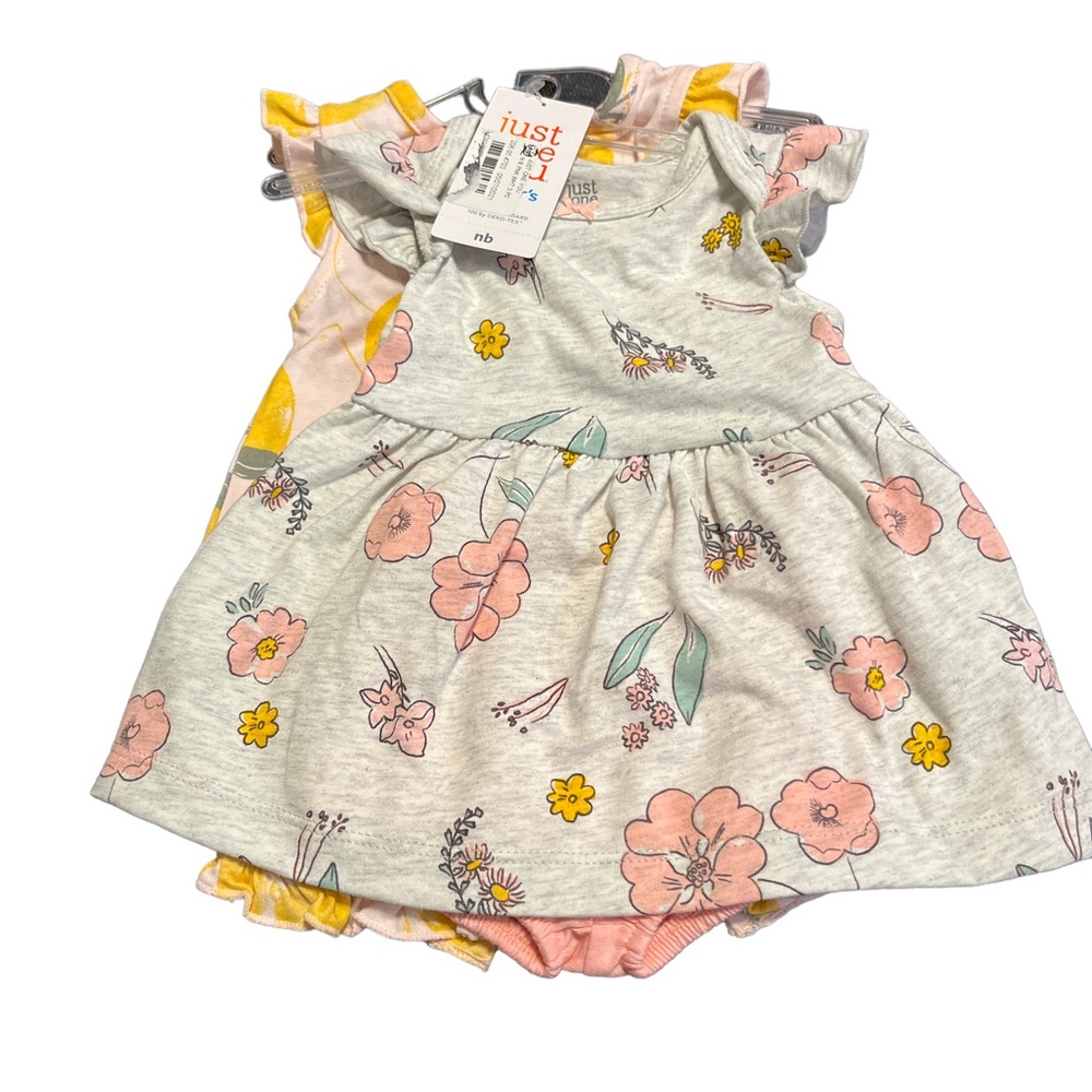 Just one you Carter’s NB two pieces.  One one-piece and the other top and short.